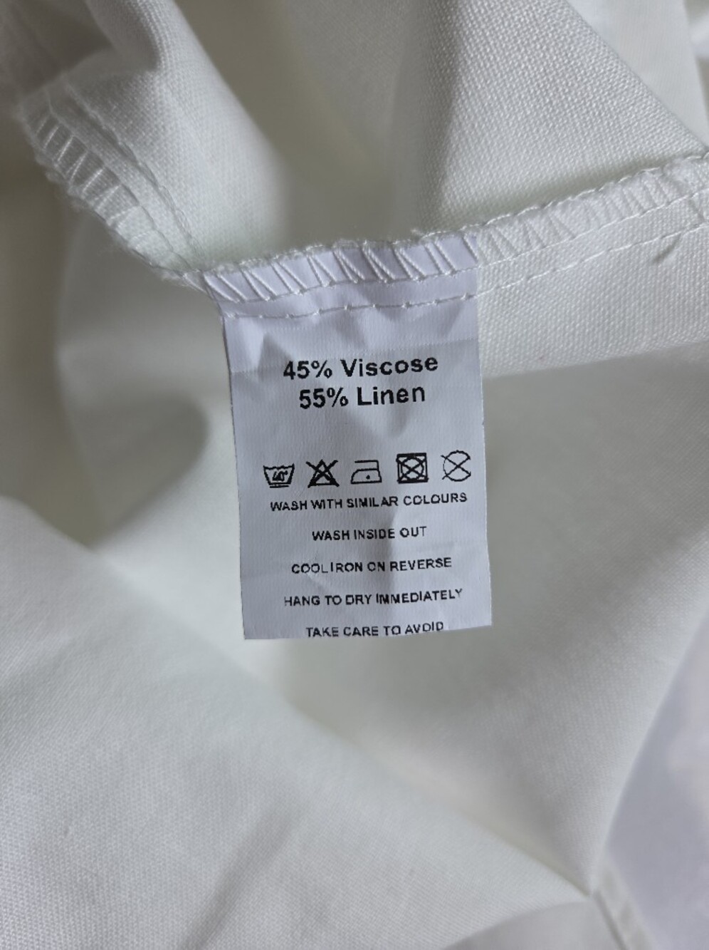 White Sleeveless Micas V-Neck Shirt Dress - Picture 9 of 9